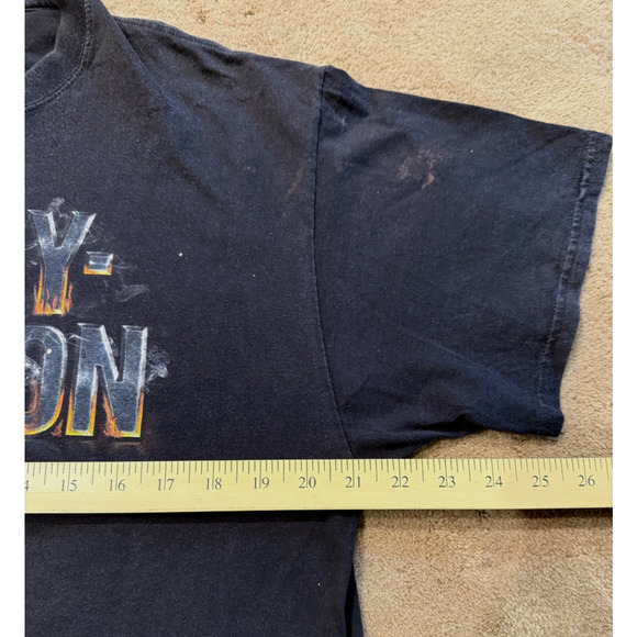 Vintage Harley Davidson Tee Mens Oklahoma City 2000's Back Front Hit Size L - Picture 7 of 8